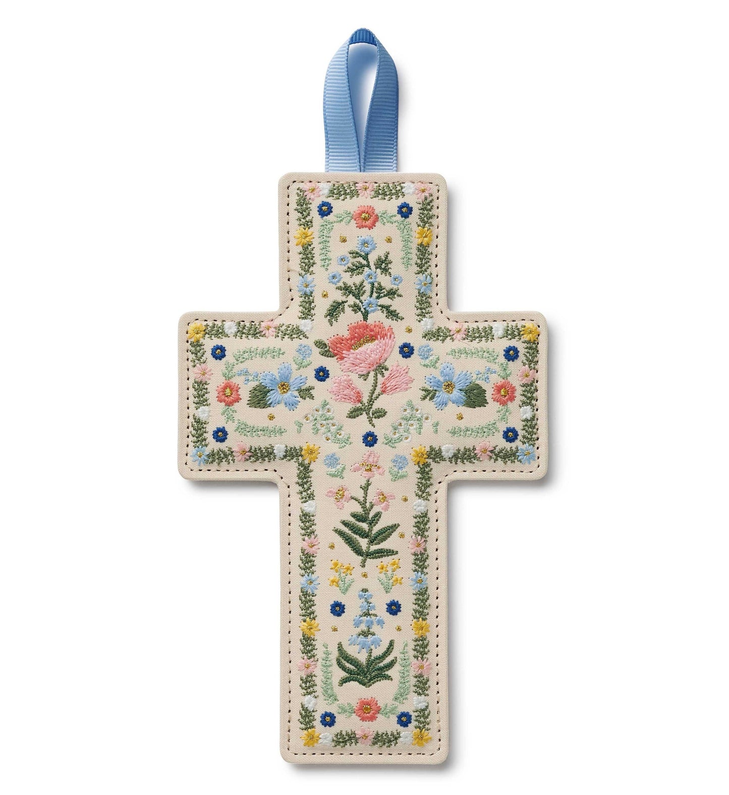 Rosette Embroidered Easter Cross