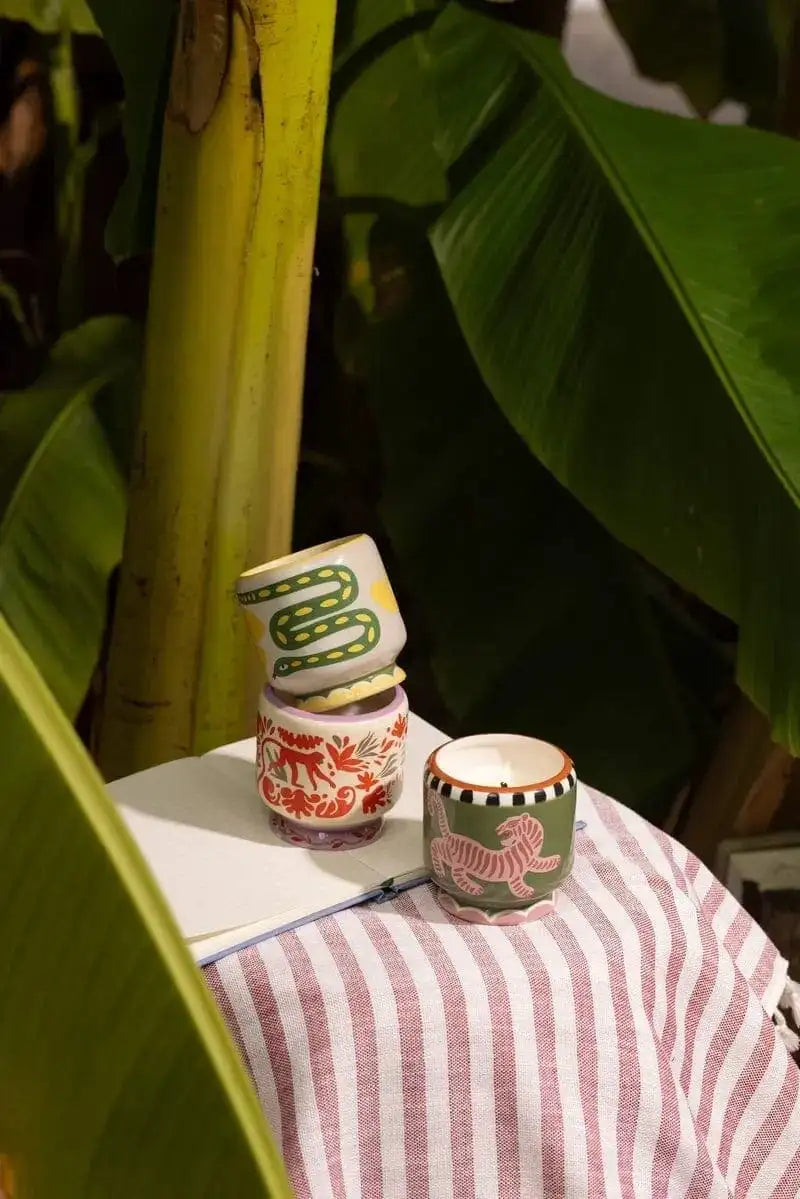 A Dopo Snake Ceramic Candle - Wild Lemongrass