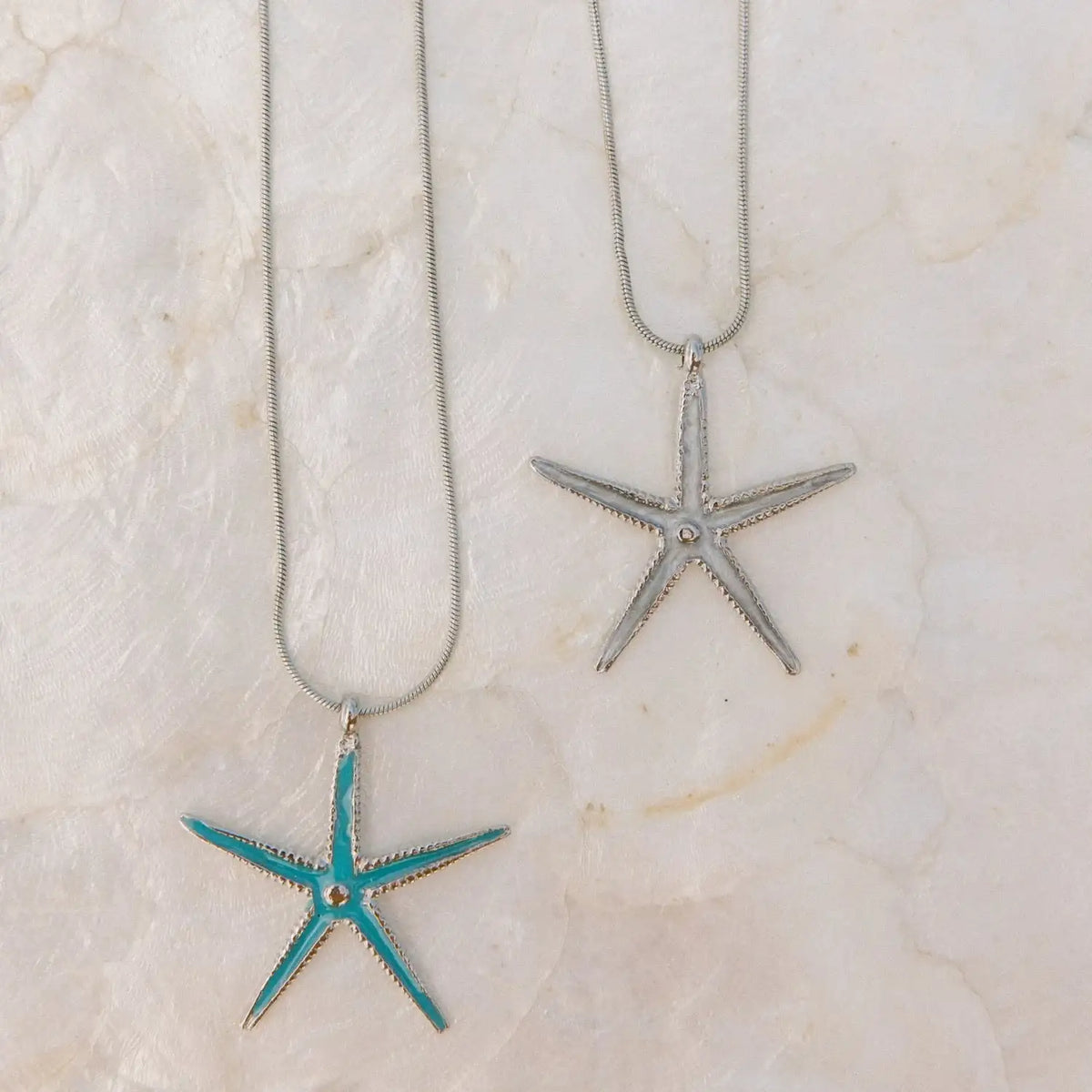 Iridescent Starfish Necklace