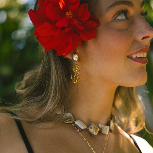 Coral Earrings