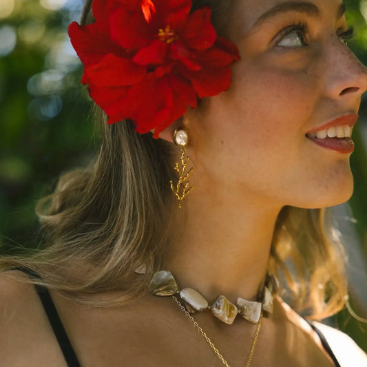 Coral Earrings