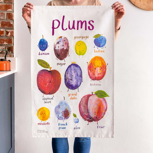 Plums Tea Towel