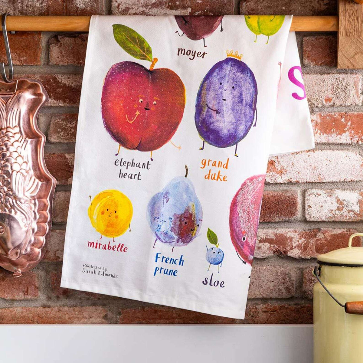 Plums Tea Towel