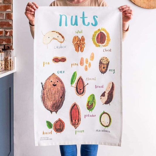 Nuts Tea Towel