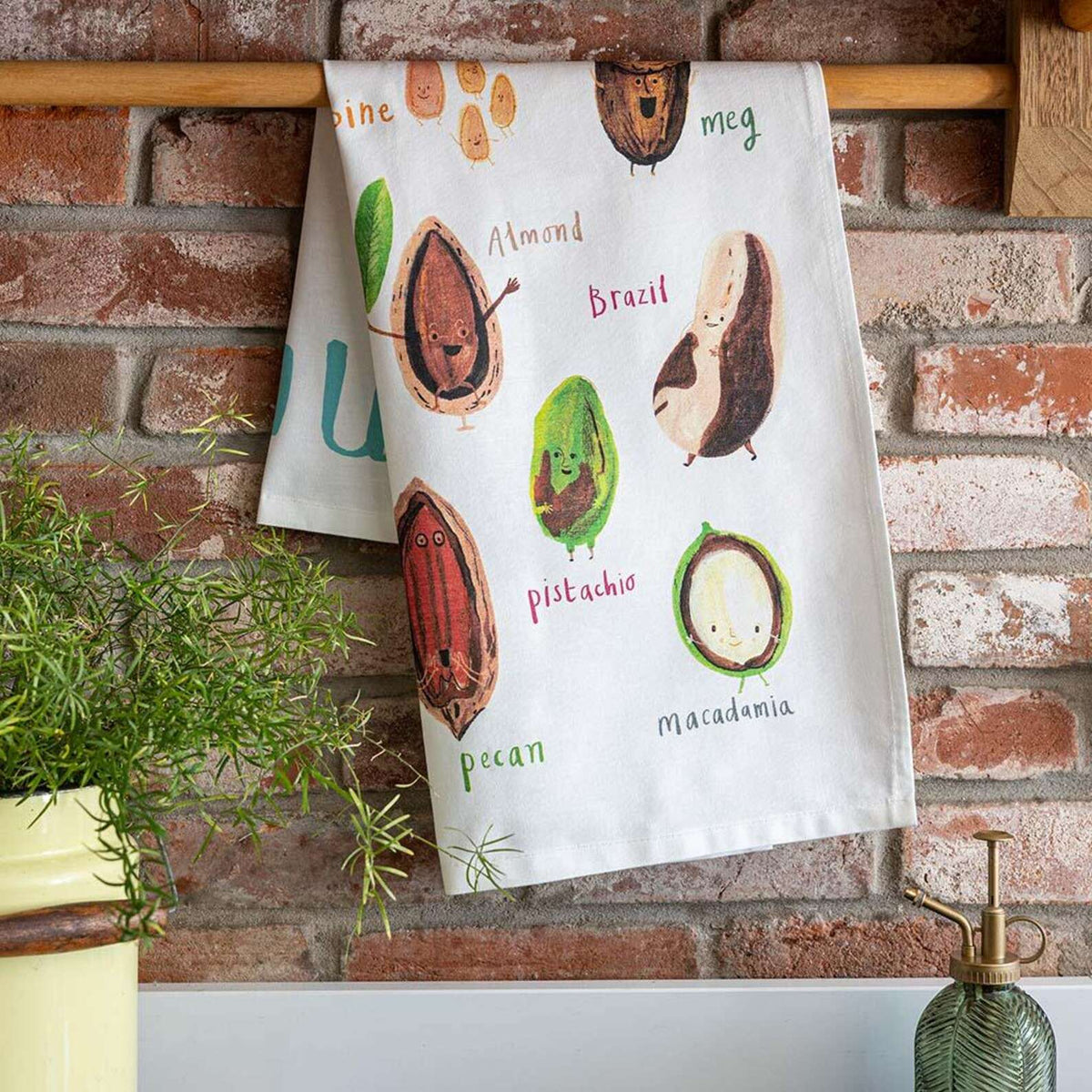 Nuts Tea Towel