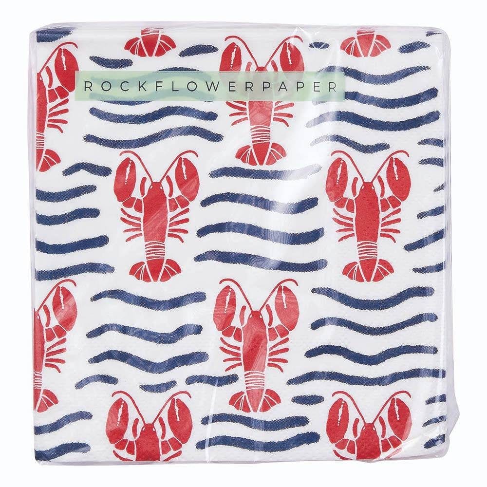 Lobster Waves Paper Cocktail Napkins
