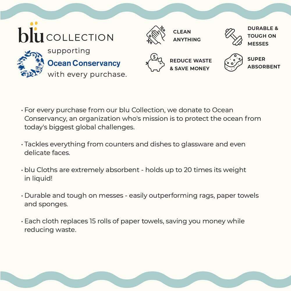 Seaside Blu Eco Sponge Cloths