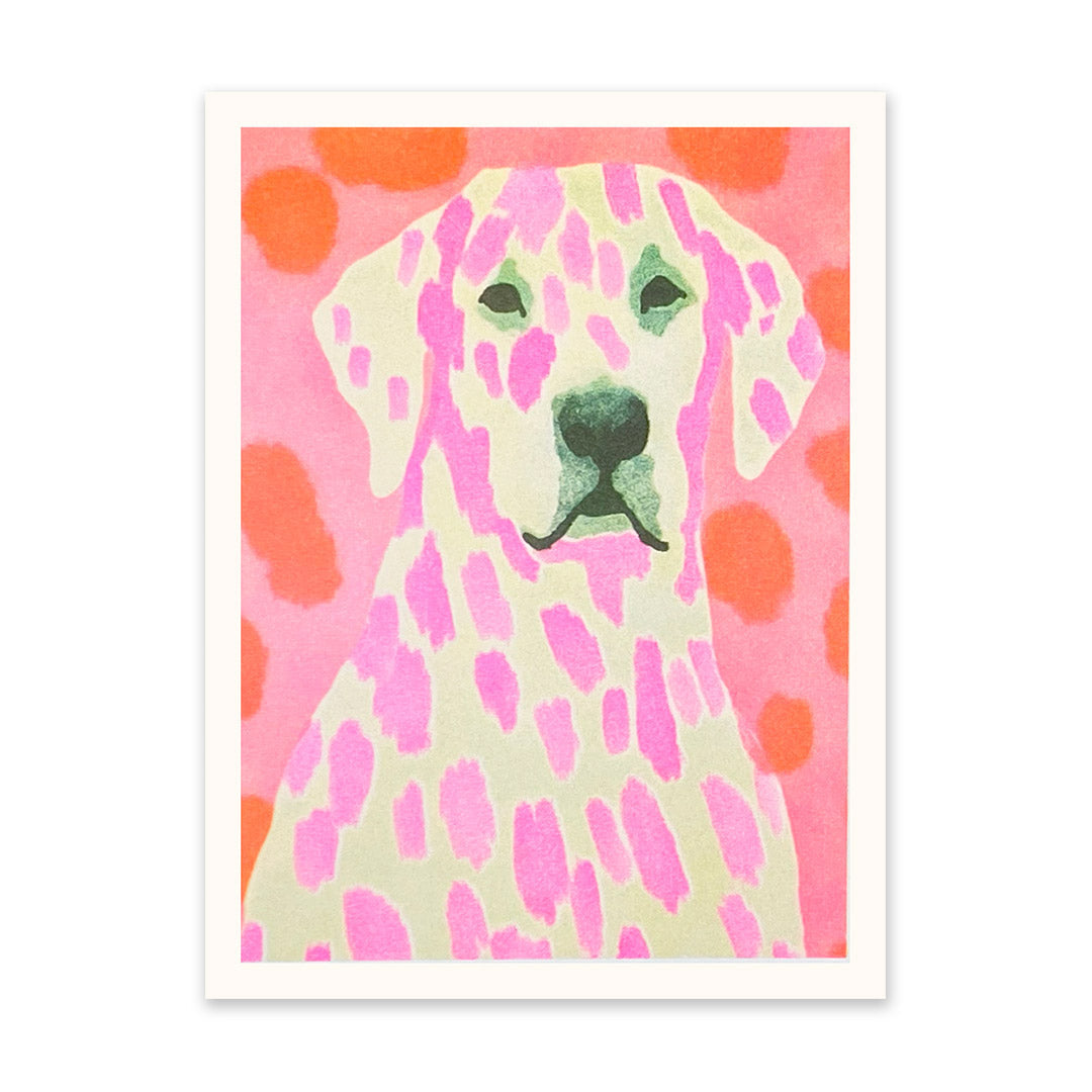 Neon Dalmatian Riso Print (8x6)
