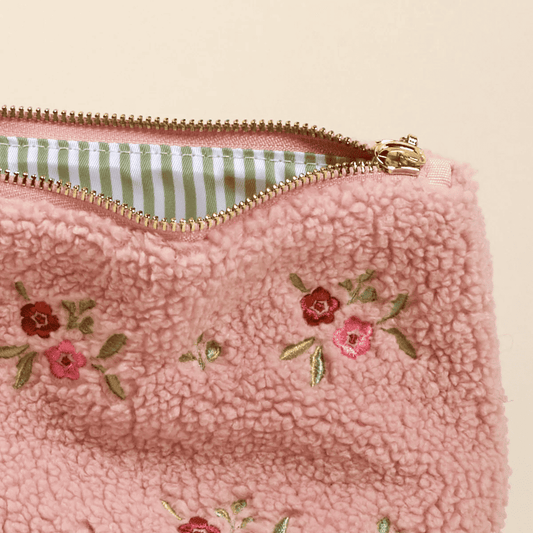 Teddy Pouch-Dainty Floral Pink