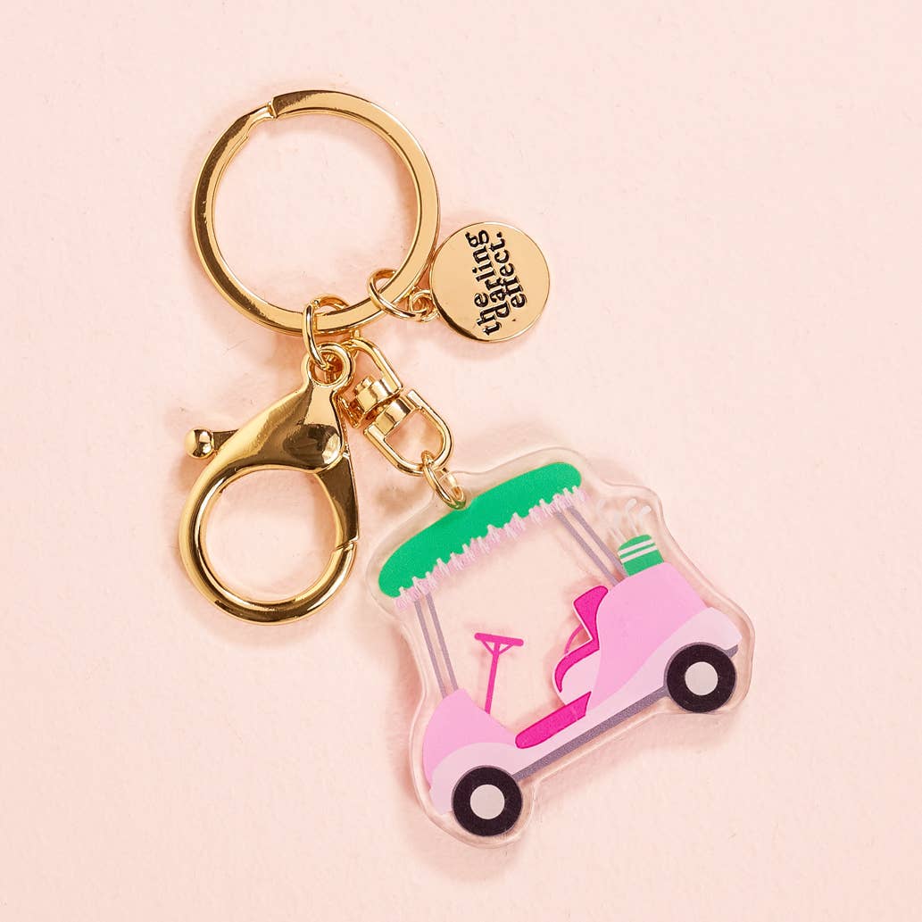 Golf Cart Acrylic Keychain
