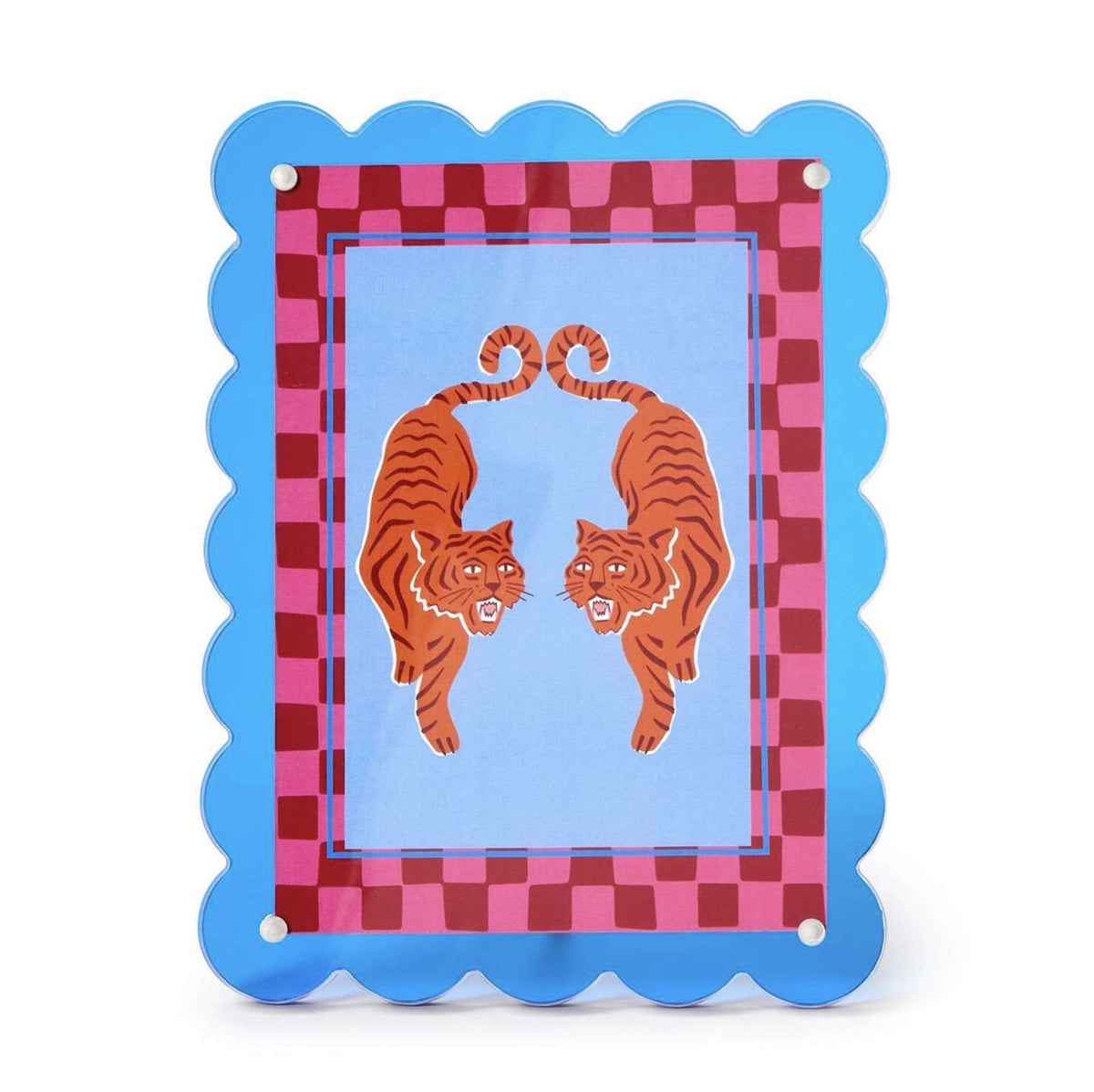 5x7 Scalloped Edge Acrylic Photo Frame- 3 Colors