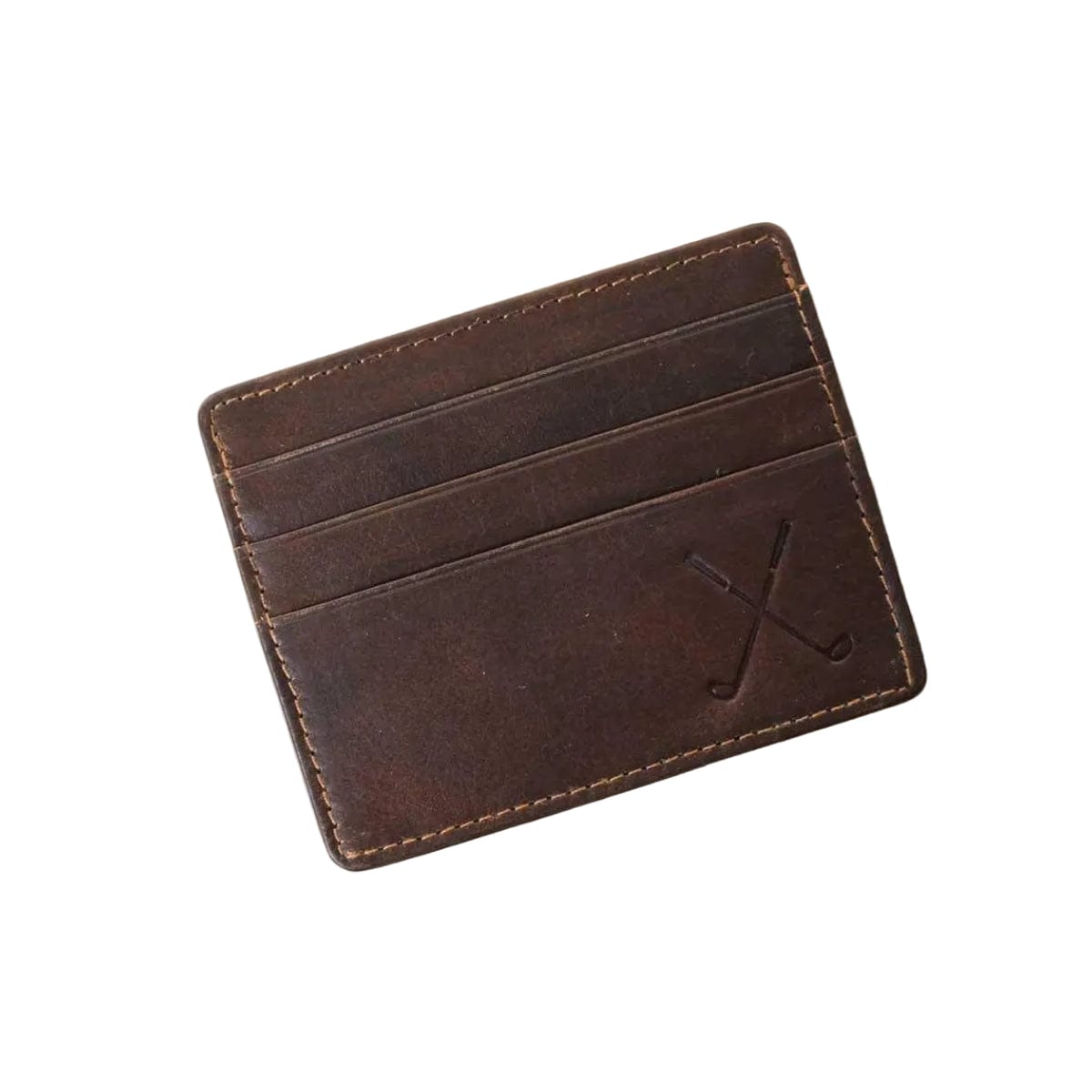 Golf Embossed Leather Slim Wallet