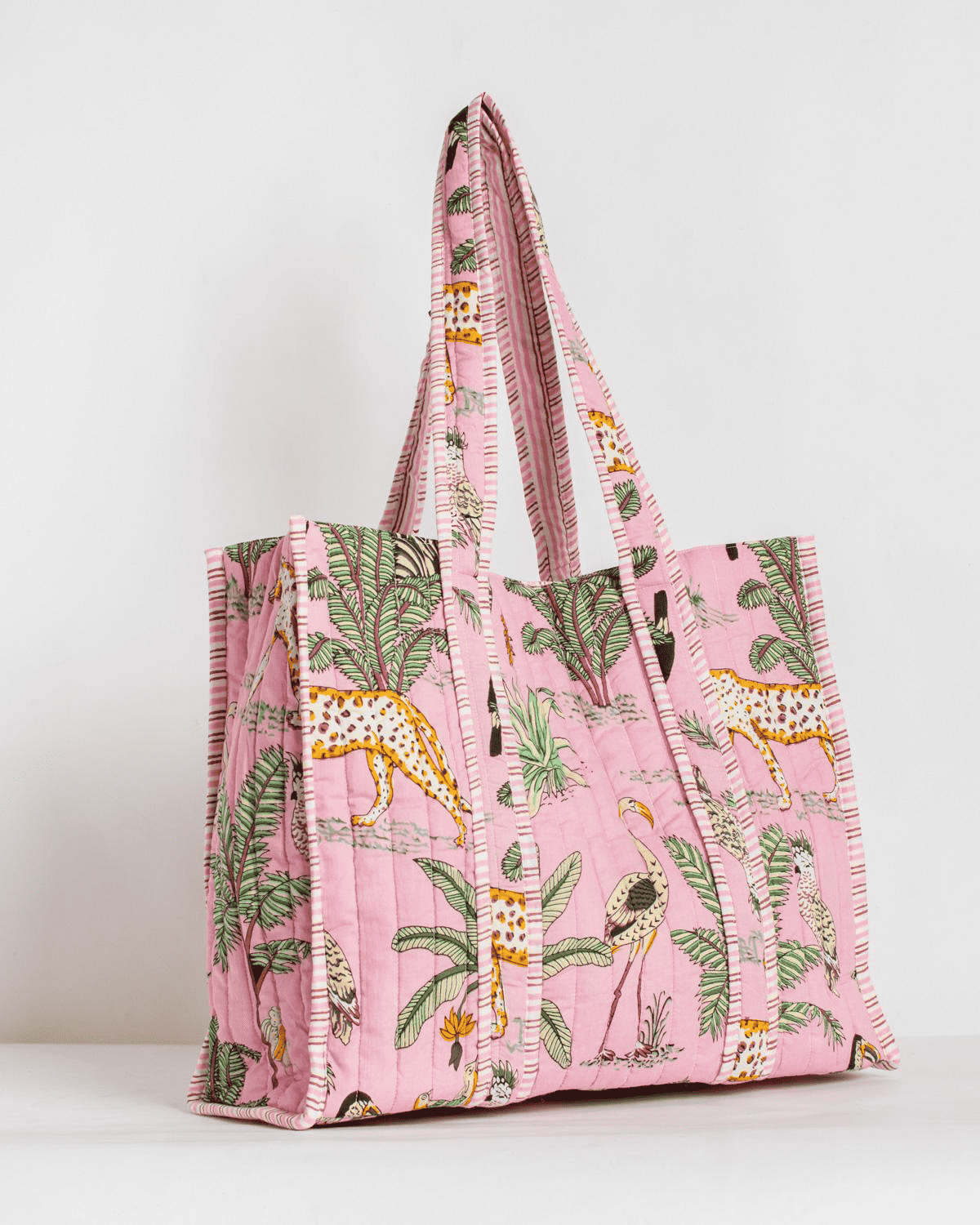 Liana Quilted Tote Pink/Multi