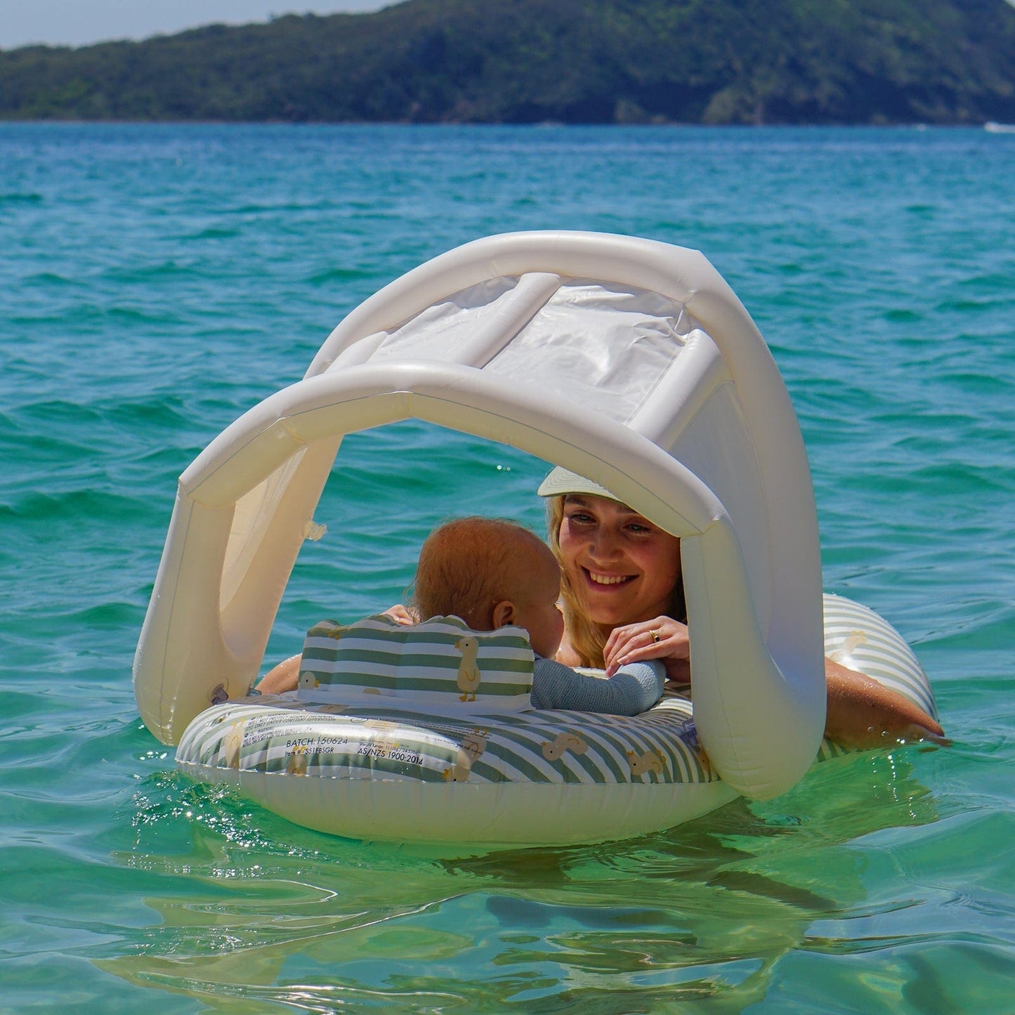 Float Together Baby Seat Duck Sage Stripe