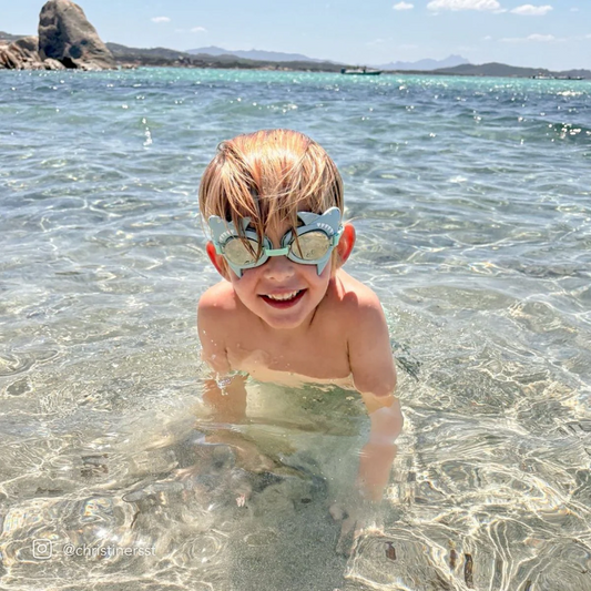Salty the Shark Mini Swim Goggles Aqua