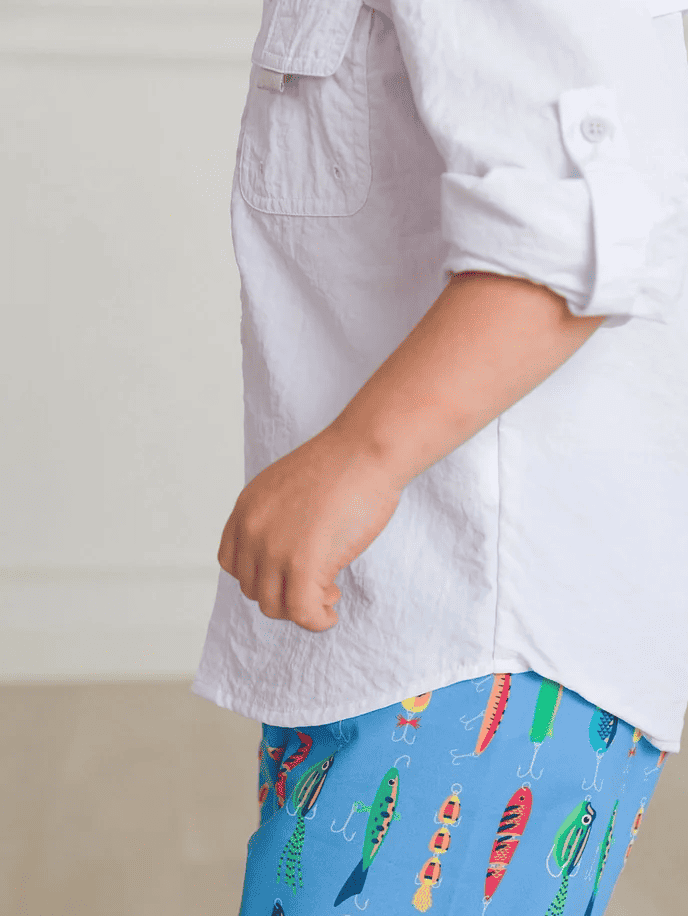 Boys Gone Fishin Performance Hybrid Swim Trunks