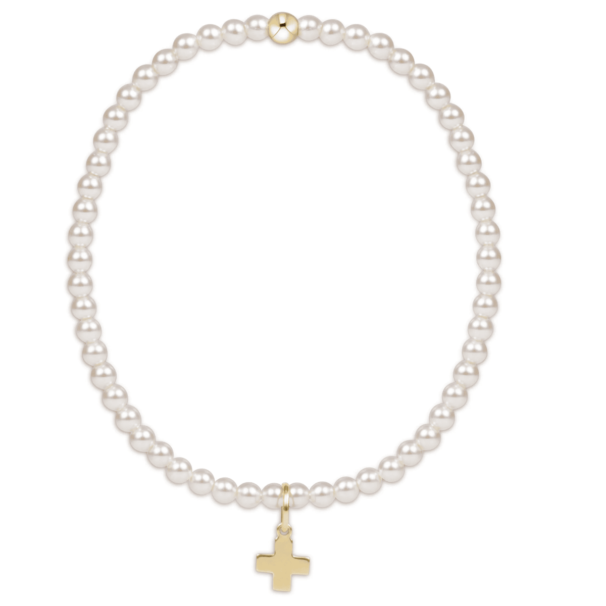 Classic Pearl 3mm Bracelet - Signature Cross