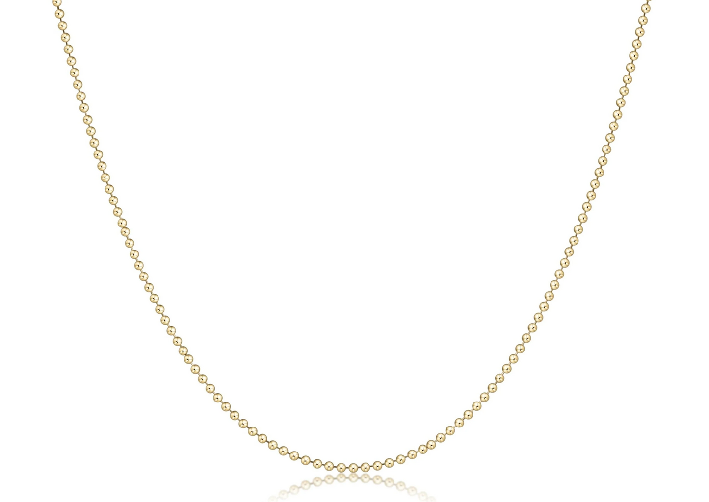 15" Choker Classic Beaded Chain - Gold