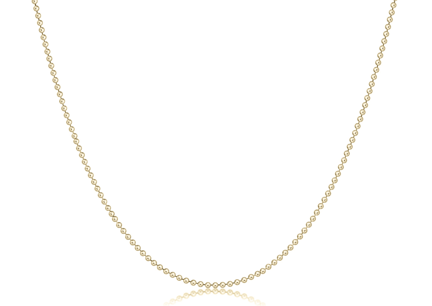 15" Choker Classic Beaded Chain - Gold