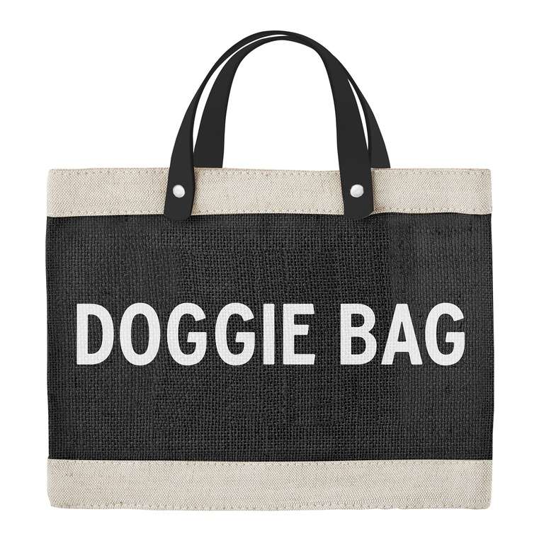 Black Mini Market Tote- Doggie Bag