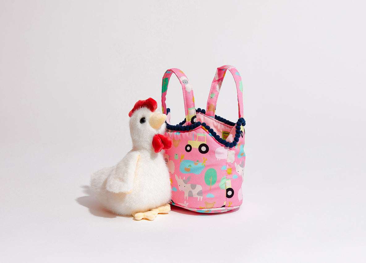 Farm Friends Sassy Sak- White Hen