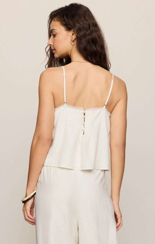 Lillie Embroidered Woven Tank