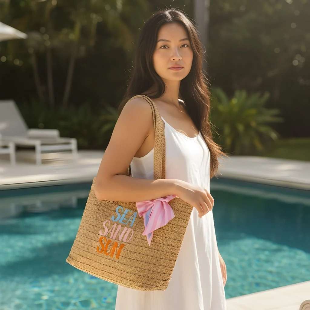 Straw & Sun Tote - Beach
