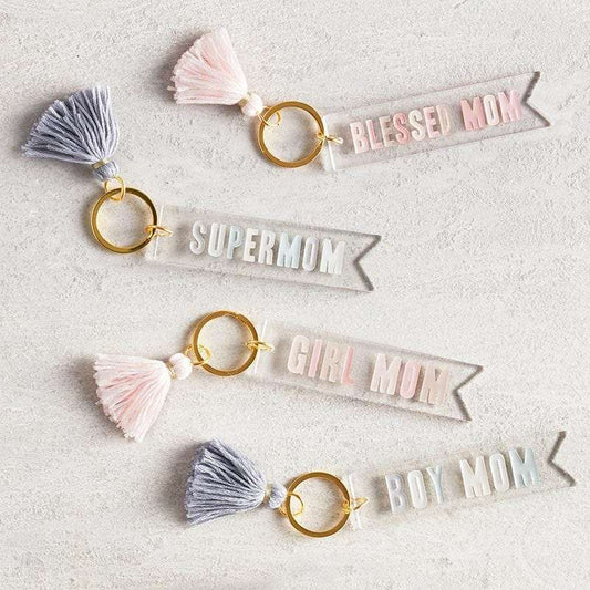 Acrylic Keychain - girl mom