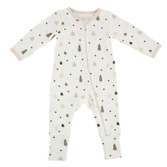 Stephan Baby Blush Trees Cozy Romper 6-12 mos.
