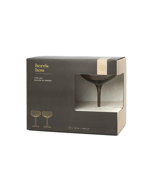 The Lou Cope- set of 2 smoke glasses
