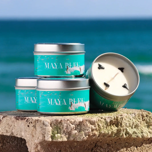 Maya Bleu Small Shark Tooth Candle