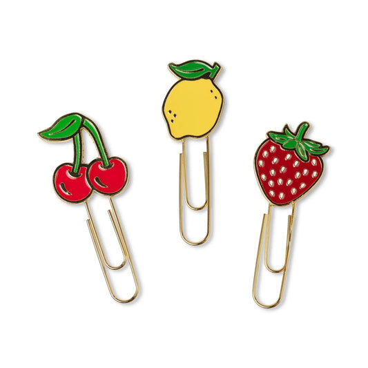 Set of 3 Fruit Paperclips