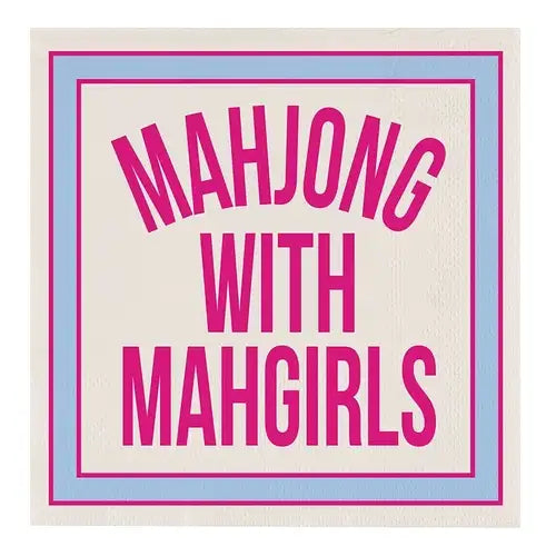 Mahjong With Mah Girls Beverage Napkins