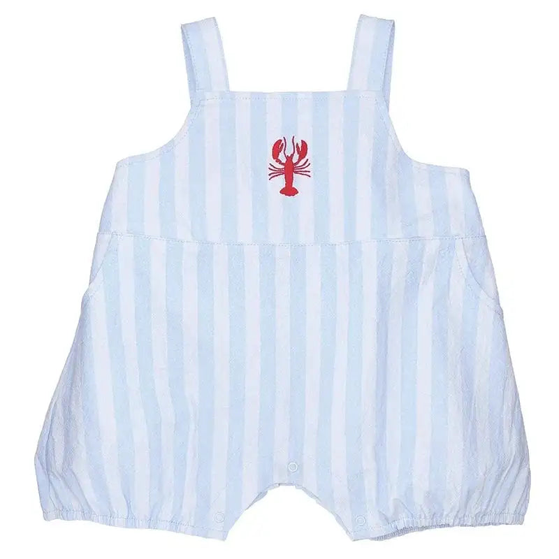 Bubble overall romper, lobster