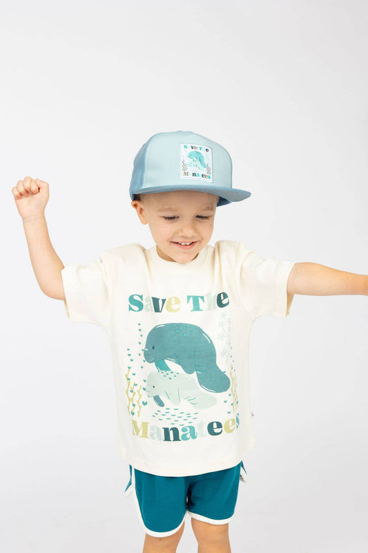 Save the Manatees Ocean Conservation Cotton Kids T-Shirt