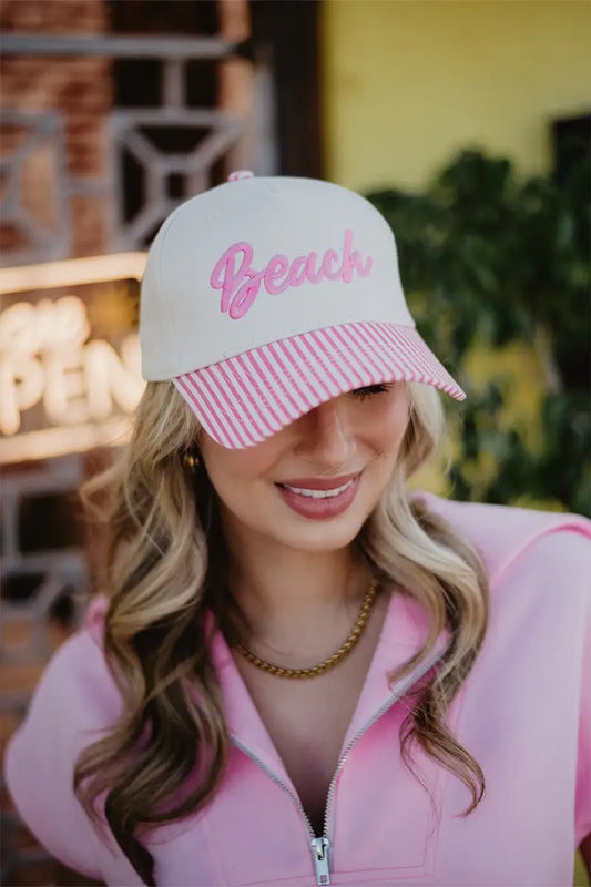 Beach Cursive Two-Toned Trucker Hats