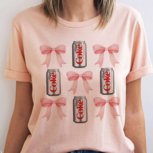 Diet Coke Pink Bow Graphic Tee