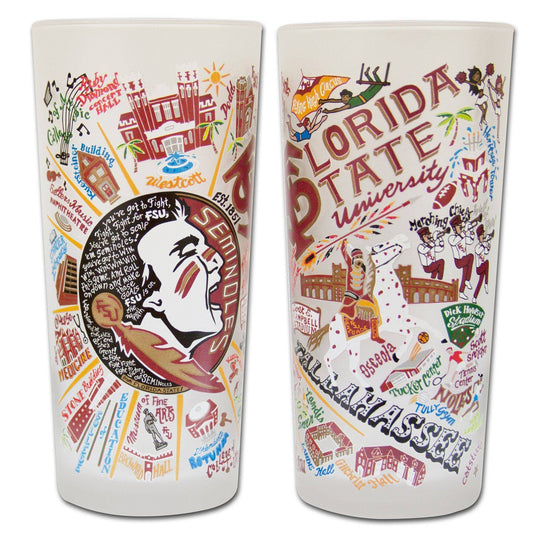 Florida State University Collegiate Drinking Glass