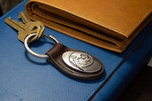 FSU Seminoles Oval Leather Key Fob.