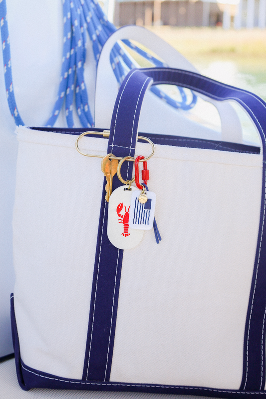 American Flag Bag Charm