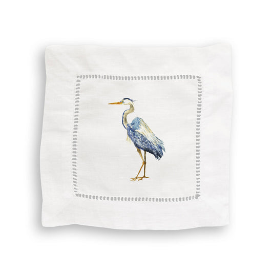 Sea Birds Mixed Linen Cocktail Napkin Set