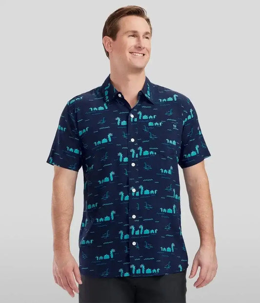 Nothin' But Nessy Men's Hawaiian Shirt - Cryptid Button Down