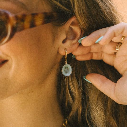 Seafoam Shell Earrings