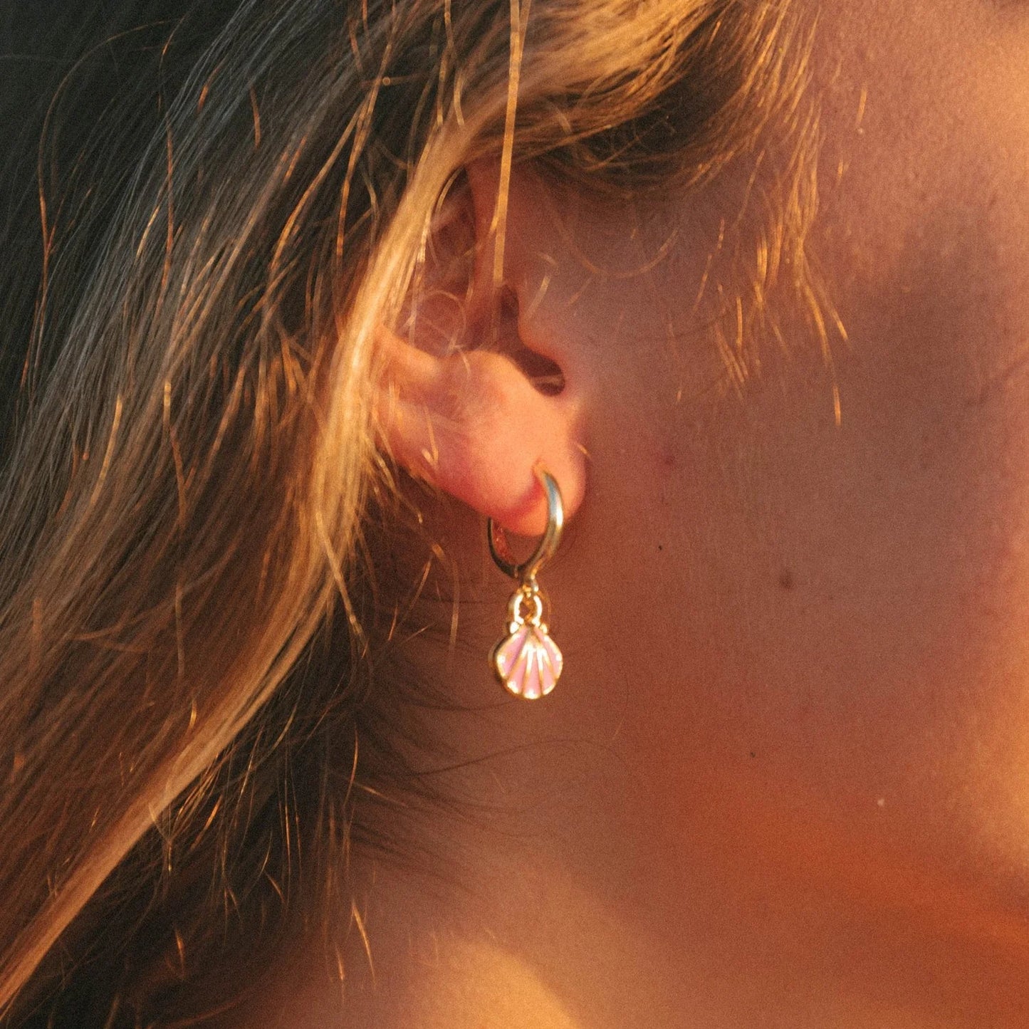 Seashell Baby Hoops