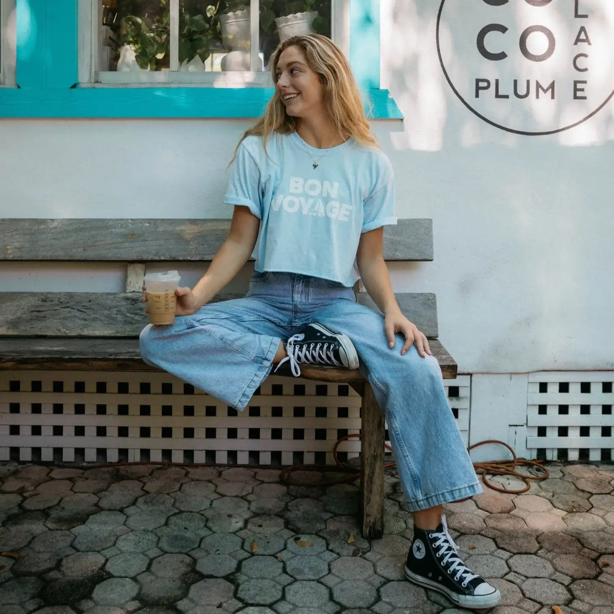 Comfort Colors Bon Voyage Cropped Tee