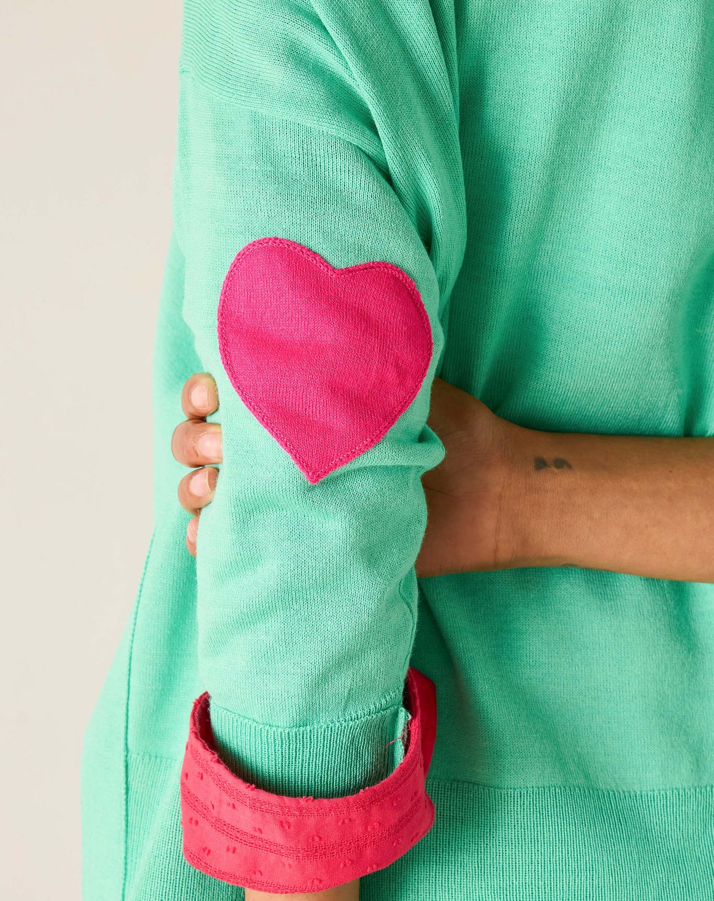 Amour Sweater with Heart Patch