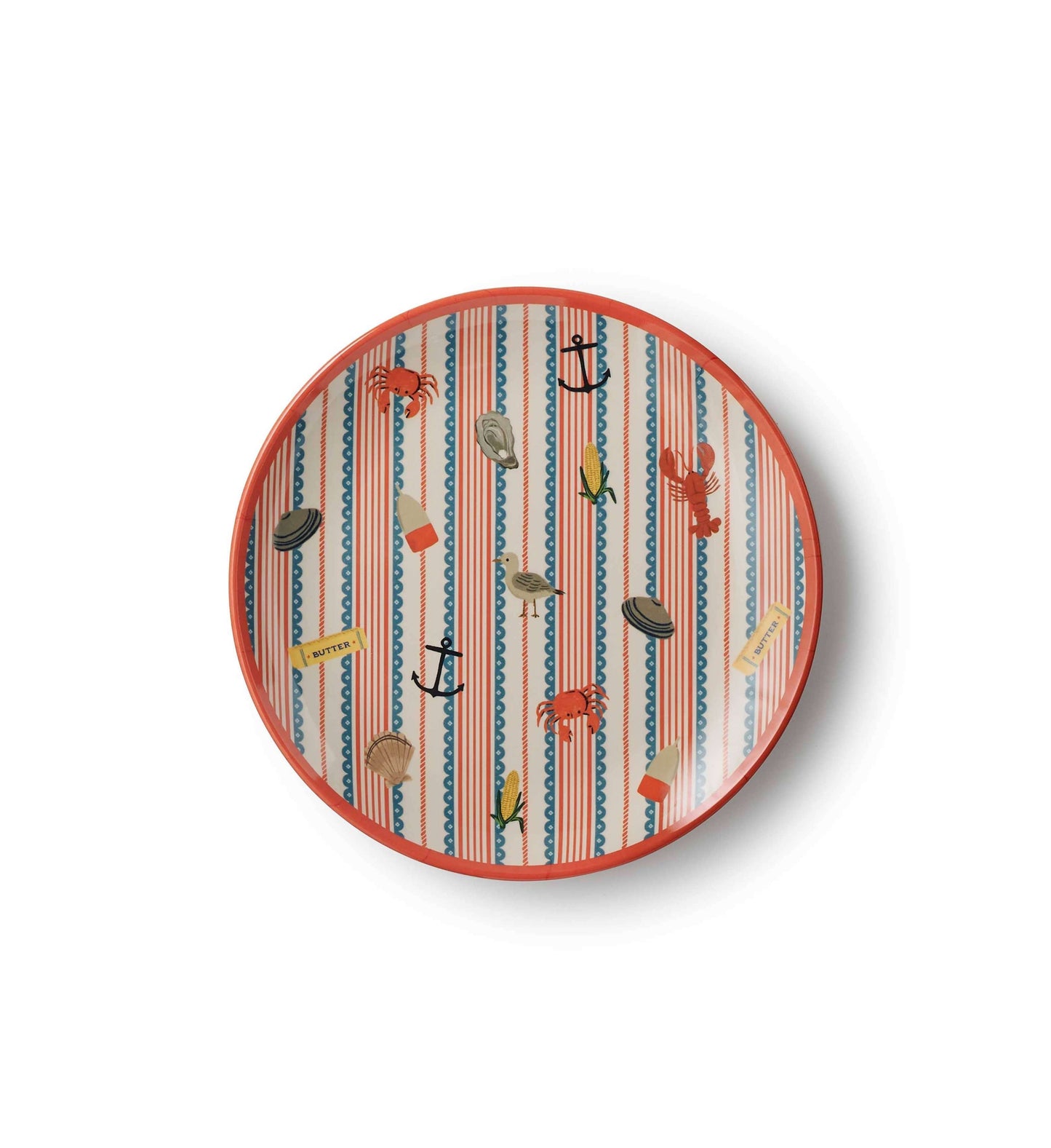 Seaside Melamine Dessert Plate Set