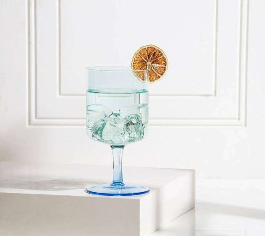 Short Stem Blue All Purpose Glass