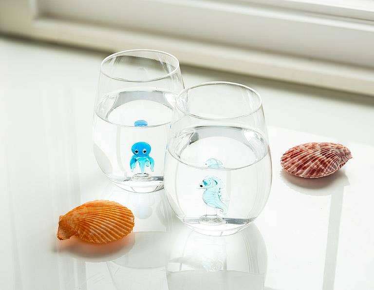 Seahorse Icon Stemless Wine Glass