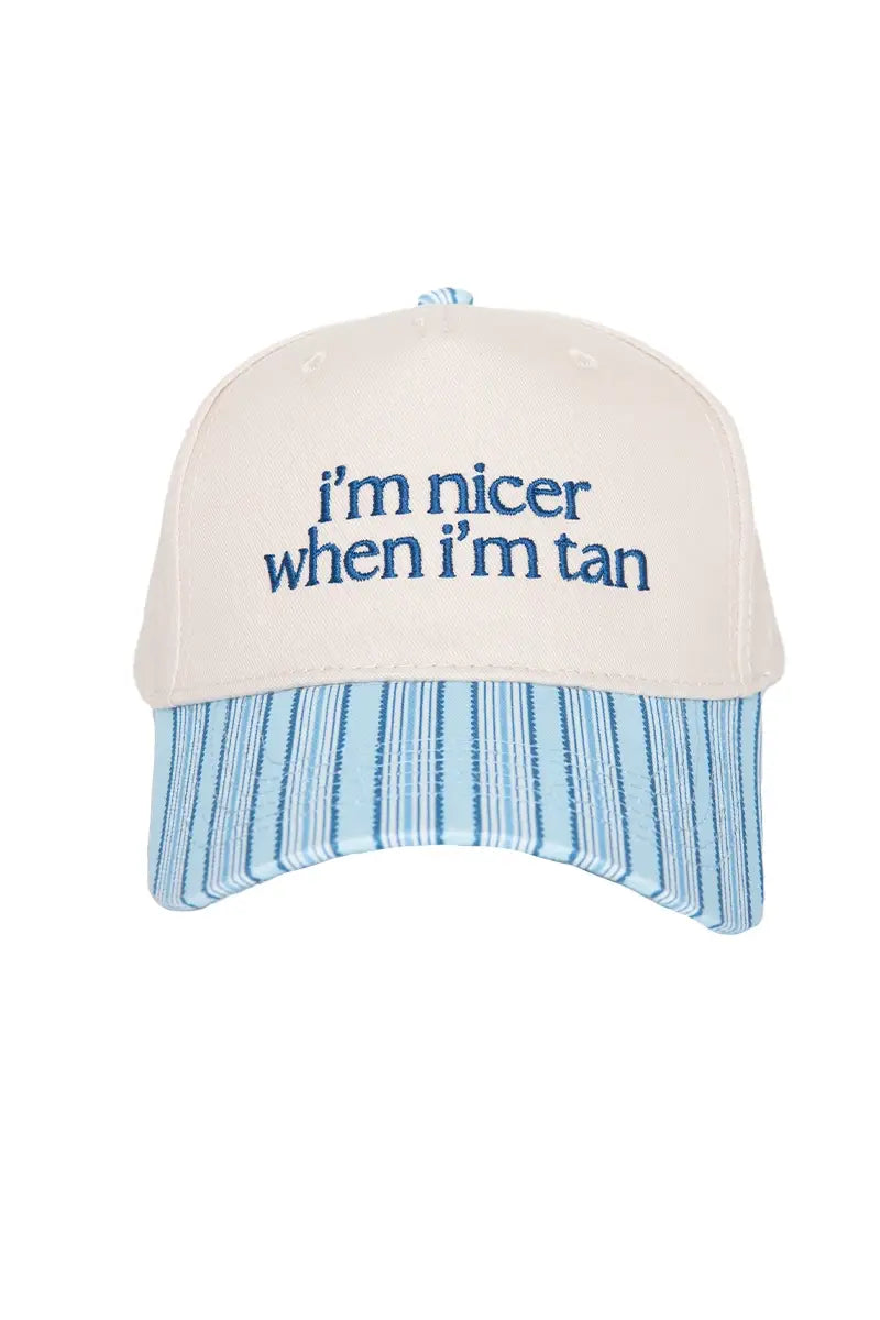 I'm Nicer When I'm Tan Two-Toned Vintage Hat
